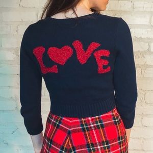 RARE “Love” Betsey Johnson Cardigan ❤️❤️❤️
